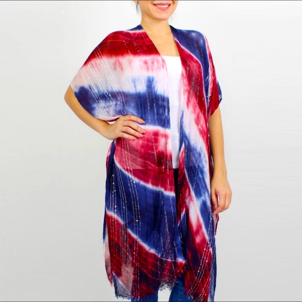 ❤️🤍💙NWT SPARKLE LIGHTWEIGHT KIMONO!